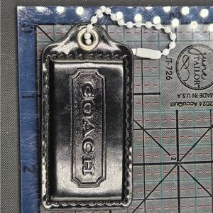 Coach Black Leather Hangtag